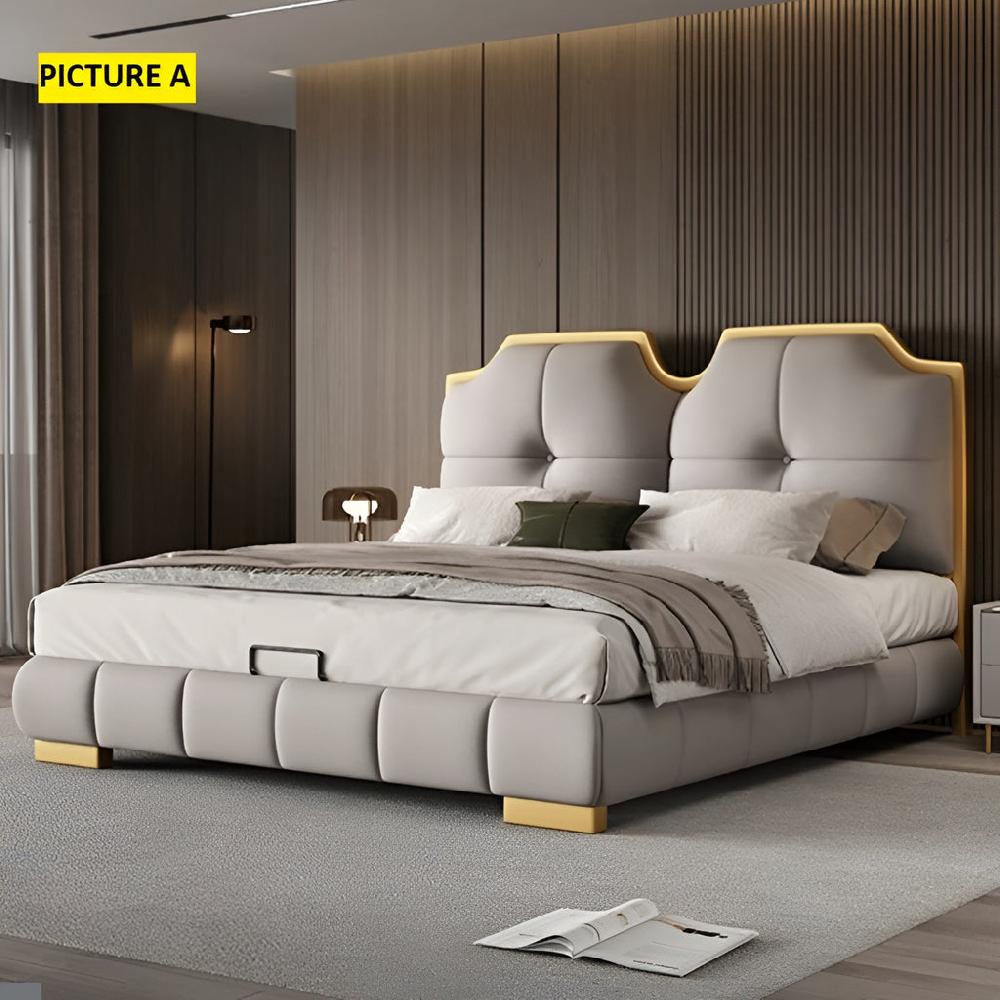 Lixra Luxurious Modern Leather Bed