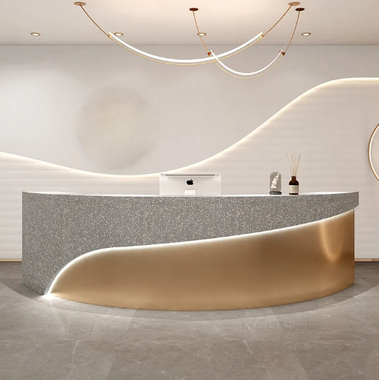 lixra Luxurious Reception Desk With Led-Light