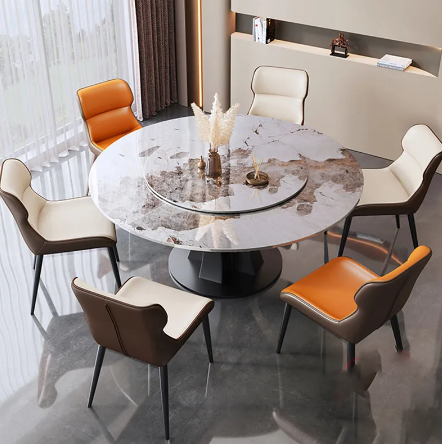 Lixra Luxurious Round Dining Table Set