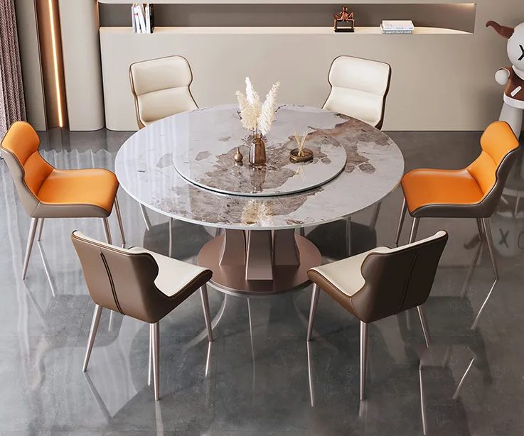 lixra Luxurious Round Dining Table Set