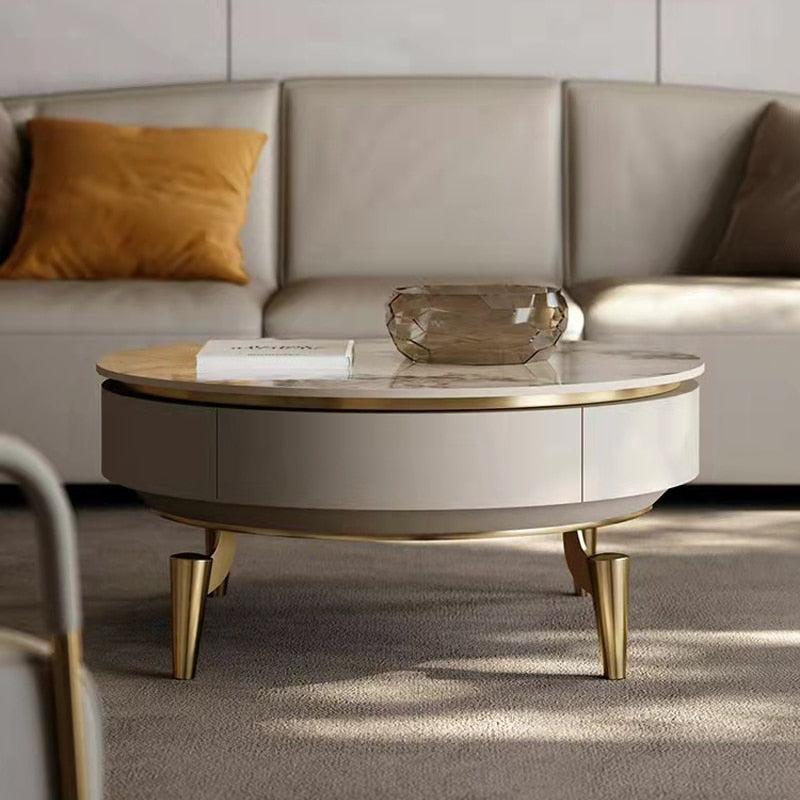 Lixra Luxurious Round Marble Coffee Table