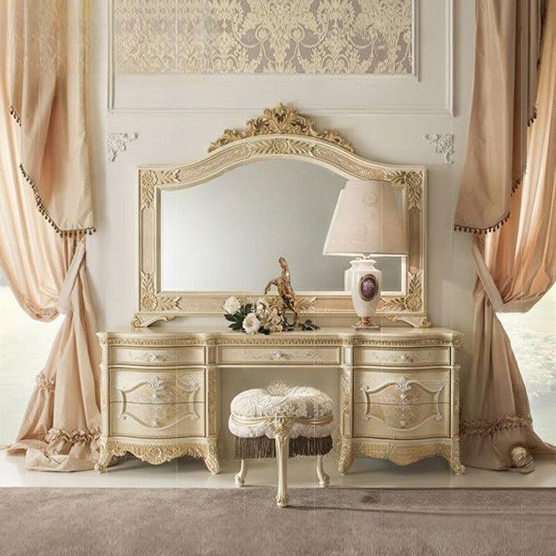 lixra Luxurious Solid Wood European Dressing Table