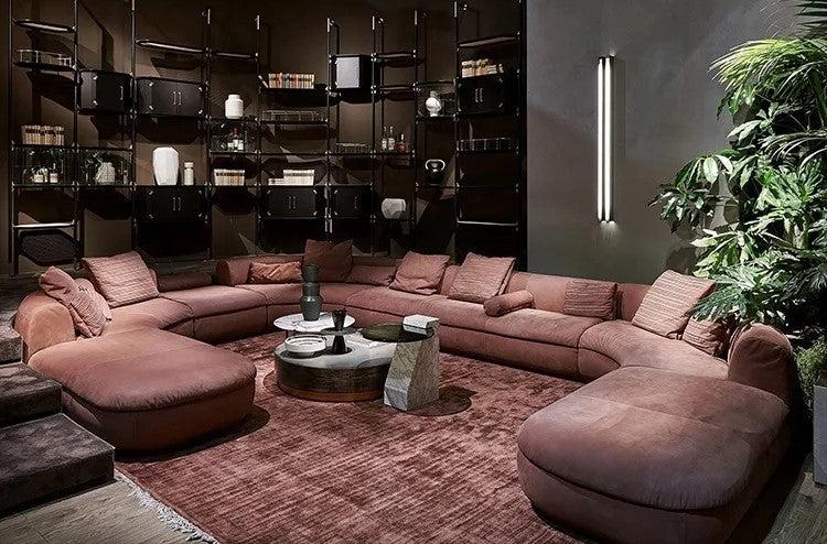 Lixra Luxurious Velvet U-Shaped Sectional Sofa