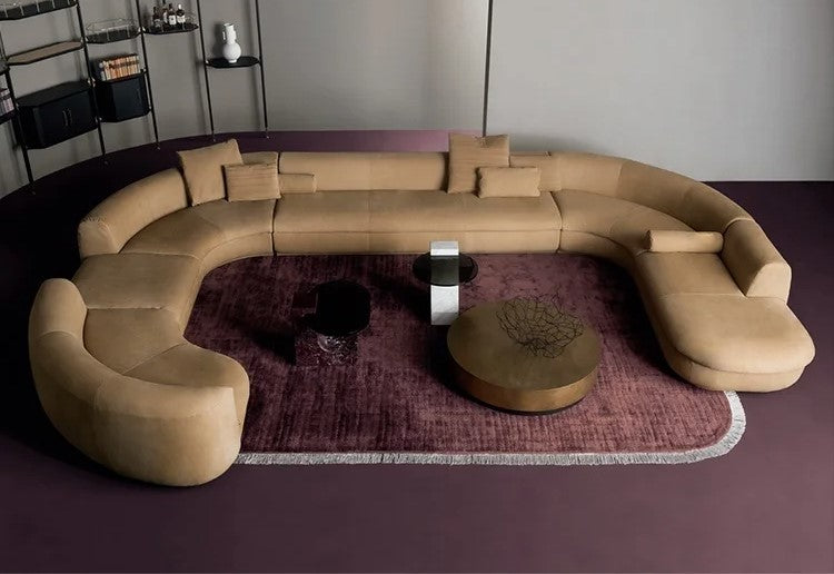 lixra Luxurious Velvet U-Shaped Sectional Sofa