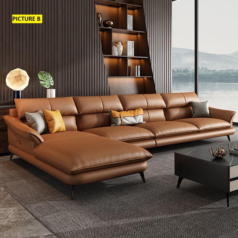 Lixra Luxury Convertible Leather Sectional Sofa