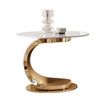 Lixra Luxury Curved Metal Side Table