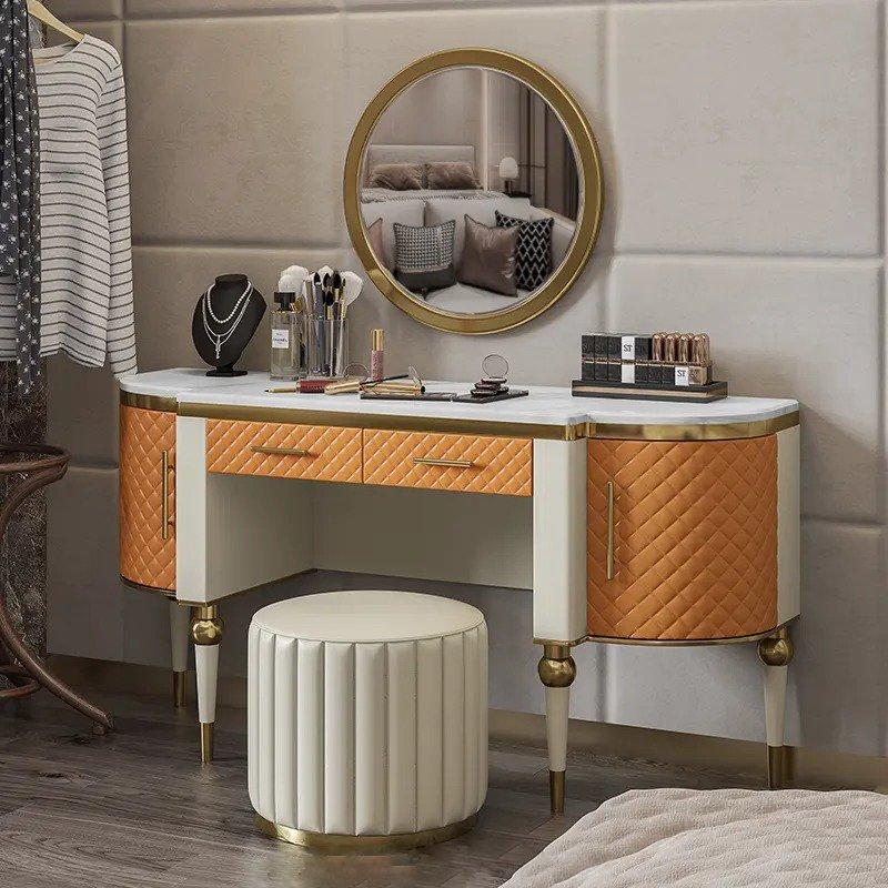 Lixra Luxury Marble-Top Dresser Cabinet