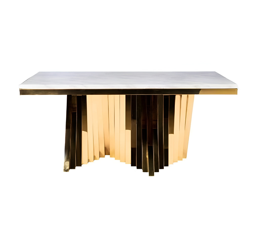 Lixra Luxury Rectangular Marble Top Dining Table