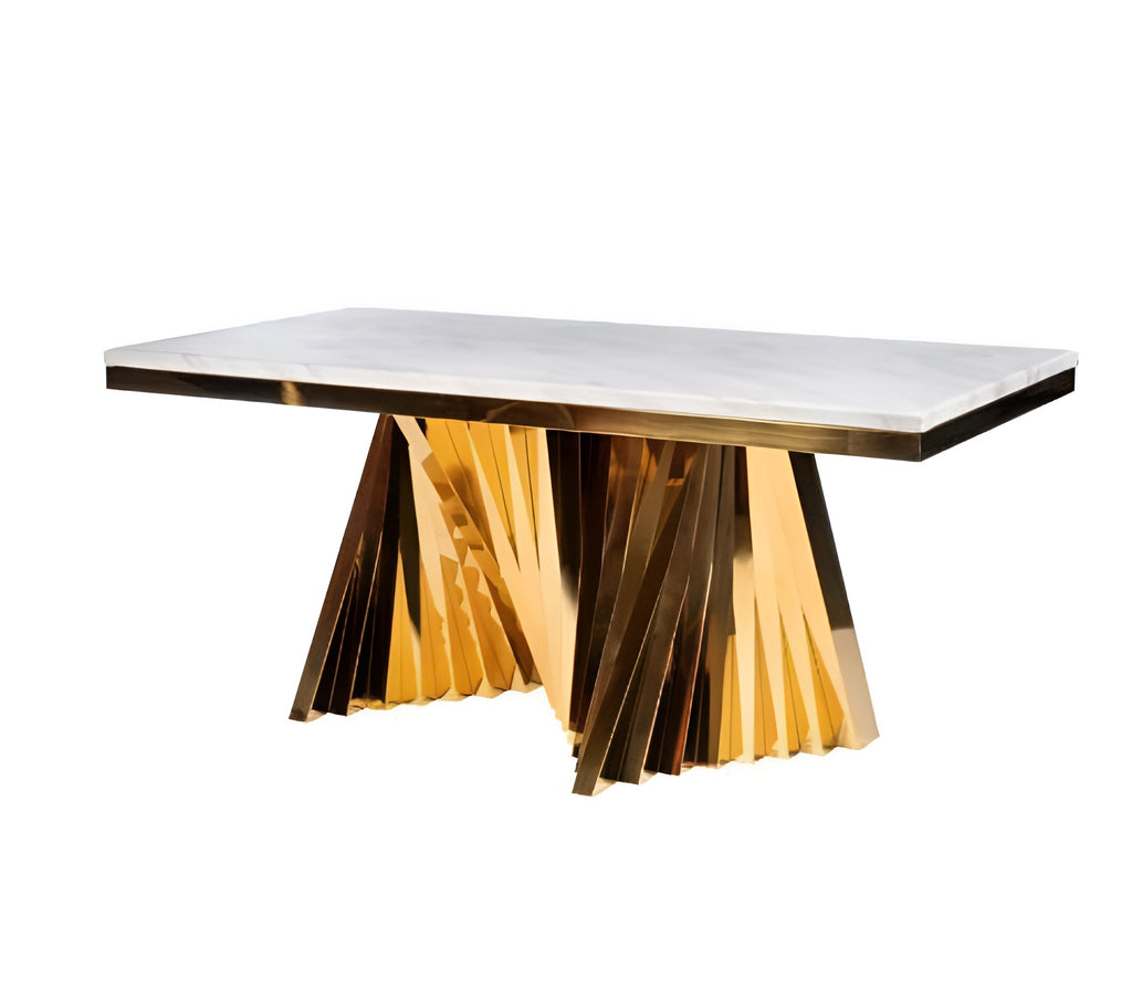 Lixra Luxury Rectangular Marble Top Dining Table