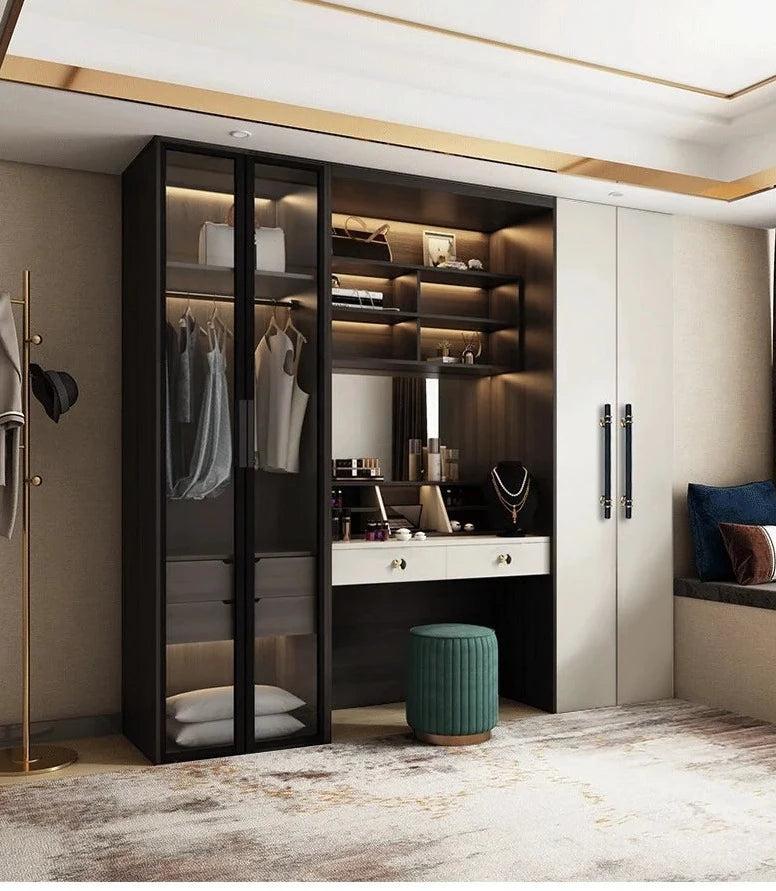 Lixra Magnificent Design Wooden Wardrobe With LED