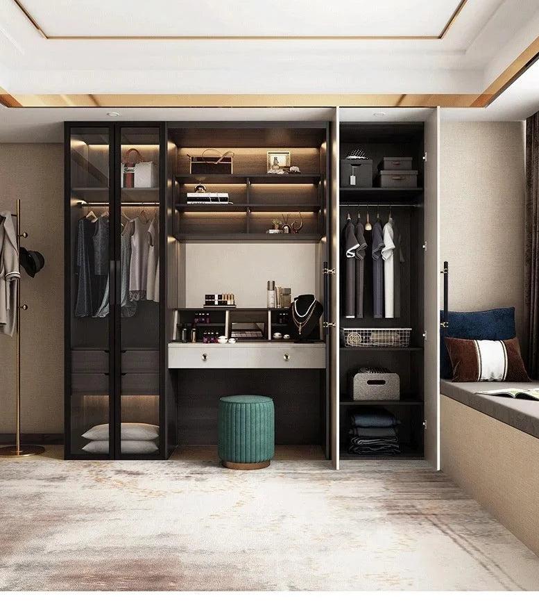 Lixra Magnificent Design Wooden Wardrobe With LED