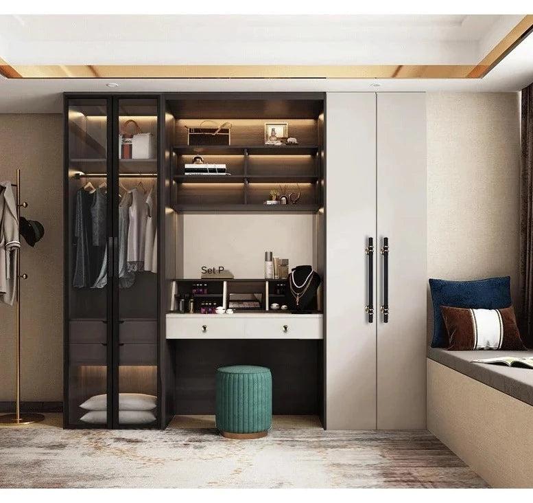 lixra Magnificent Design Wooden Wardrobe With LED