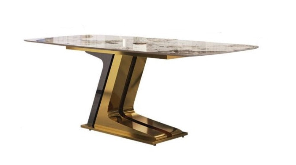Lixra Magnificent L-Shaped Marble Dining Table