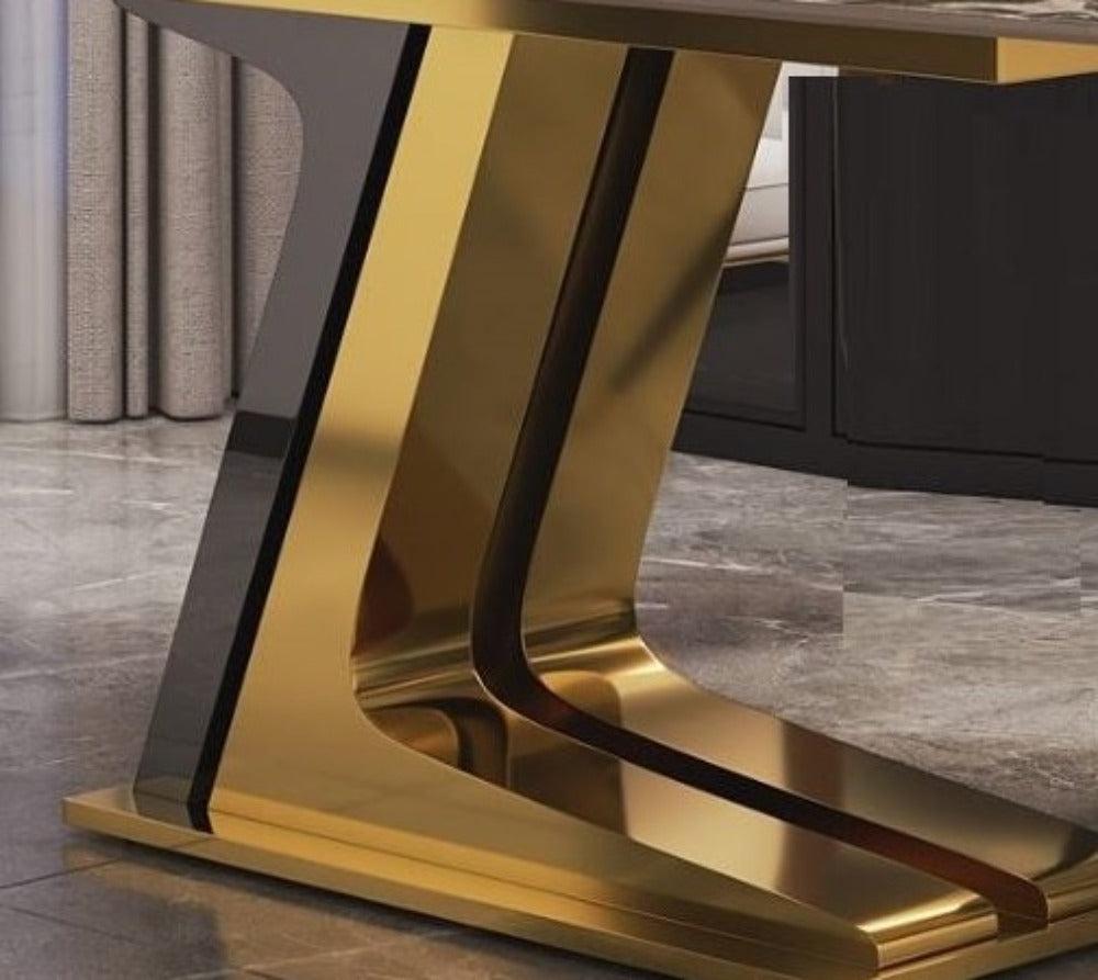 Lixra Magnificent L-Shaped Marble Dining Table