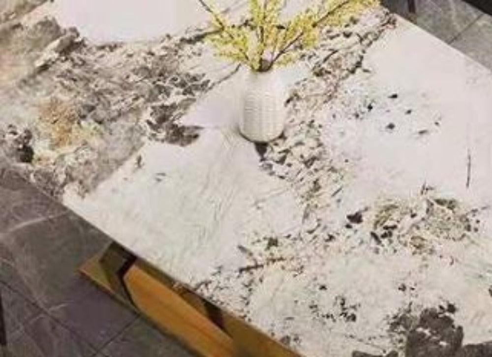 Lixra Magnificent L-Shaped Marble Dining Table