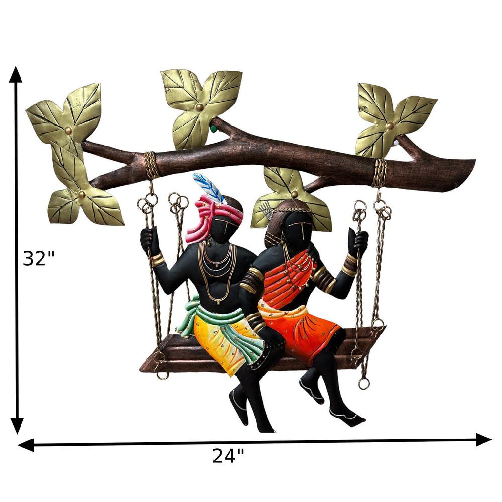 Lixra Male Female Swing Metal Wall Decor