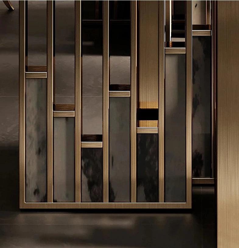 Lixra Marble Dining Table With Golden Legs