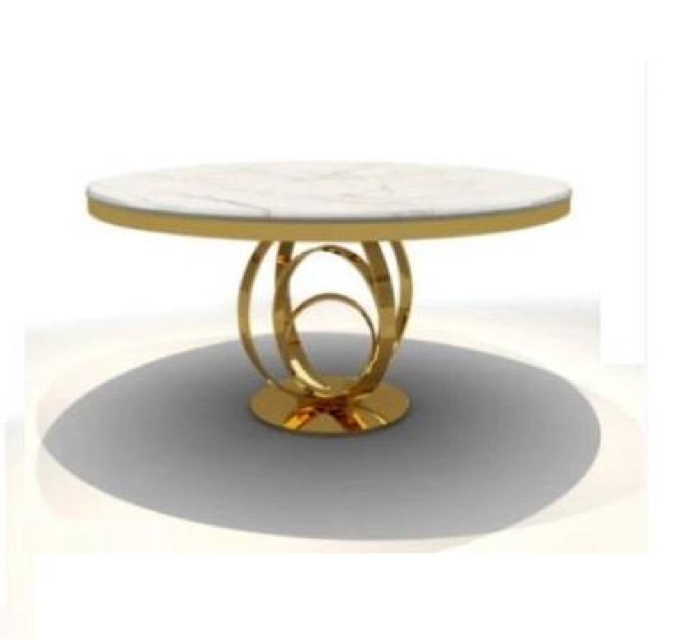 lixra Marble Round Shaped Dining Table