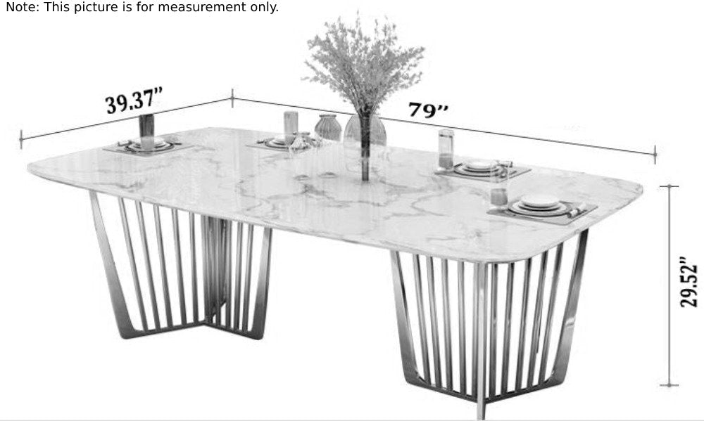 Lixra Marvelous Marble Dining Table Set For 6