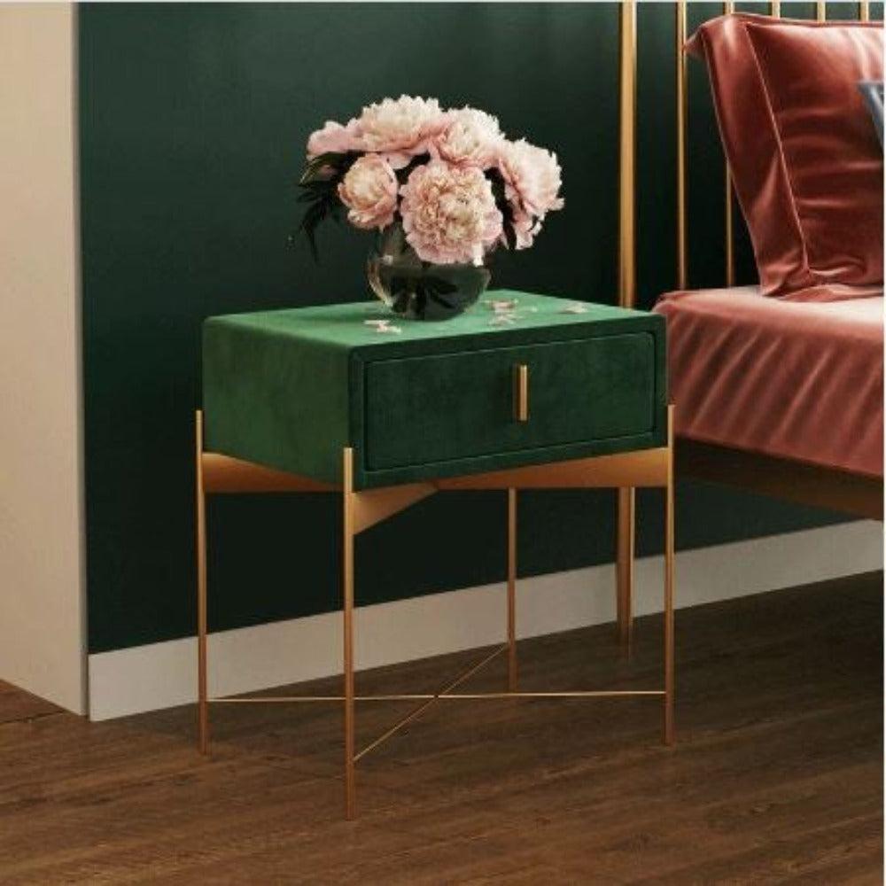 Lixra Matte Finish Luxurious Wooden Night Stand