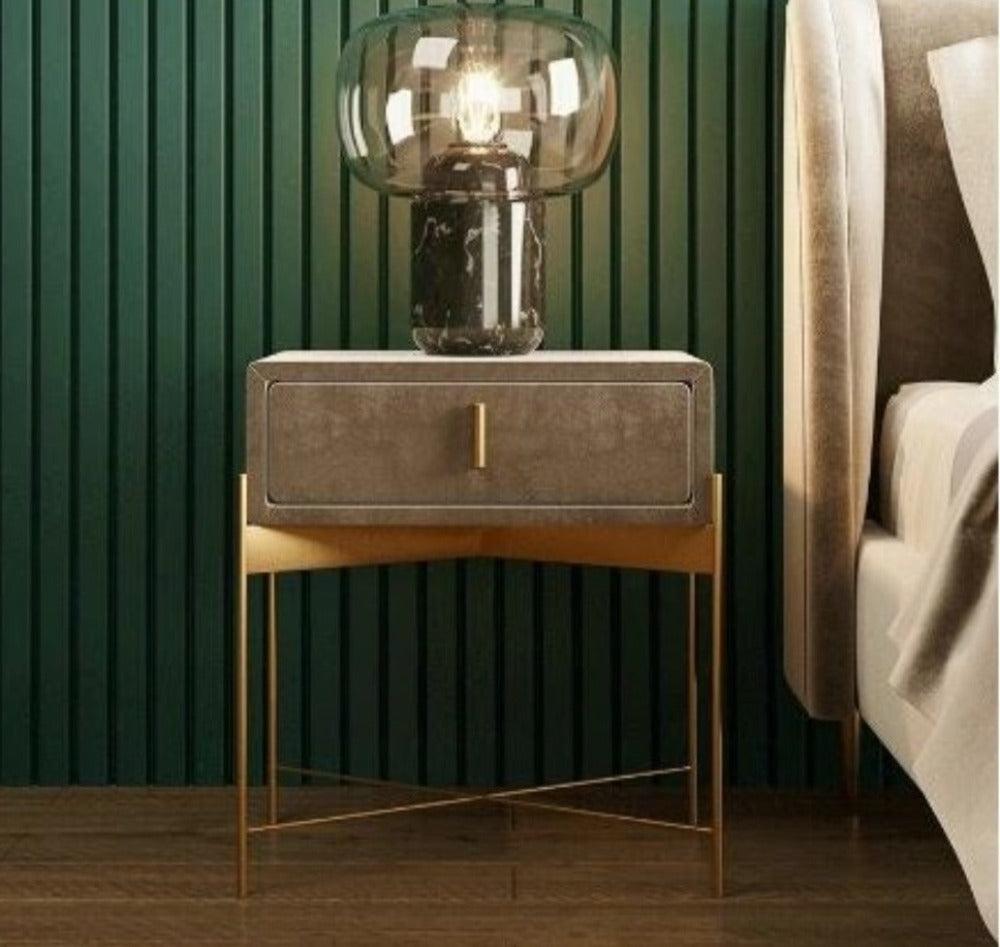 Lixra Matte Finish Luxurious Wooden Night Stand