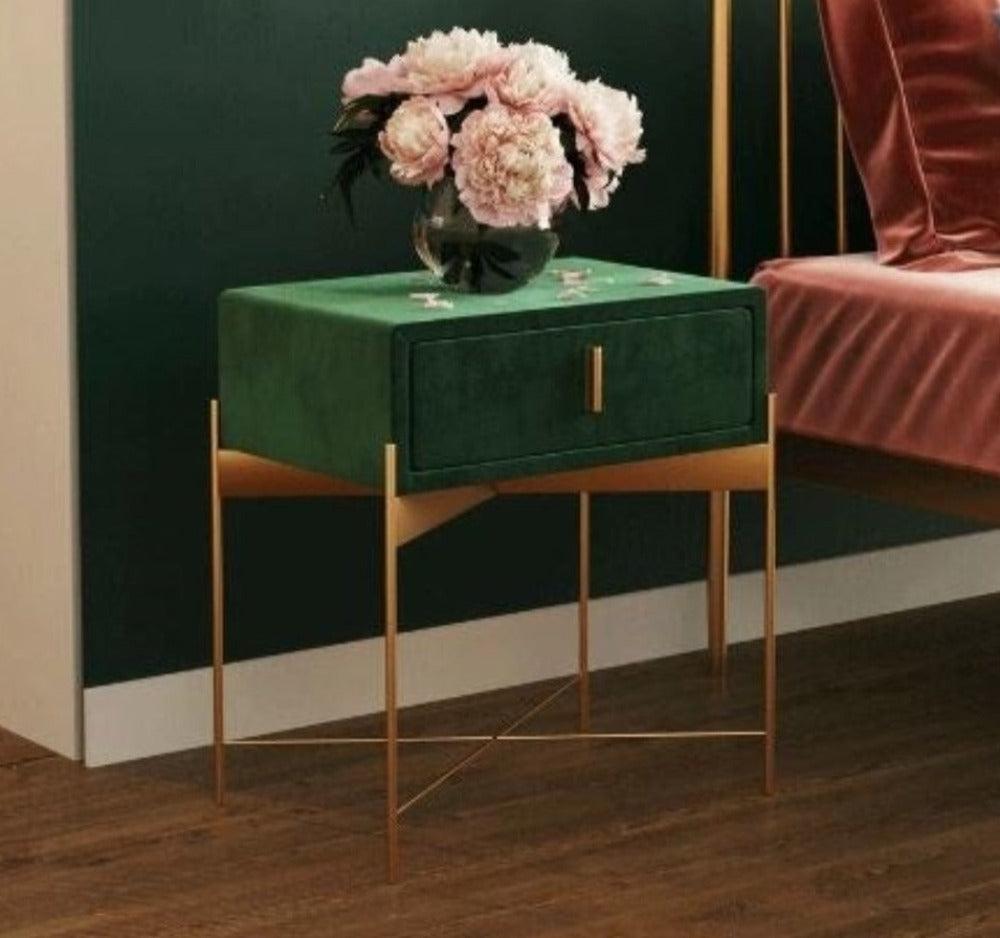 lixra Matte Finish Luxurious Wooden Night Stand