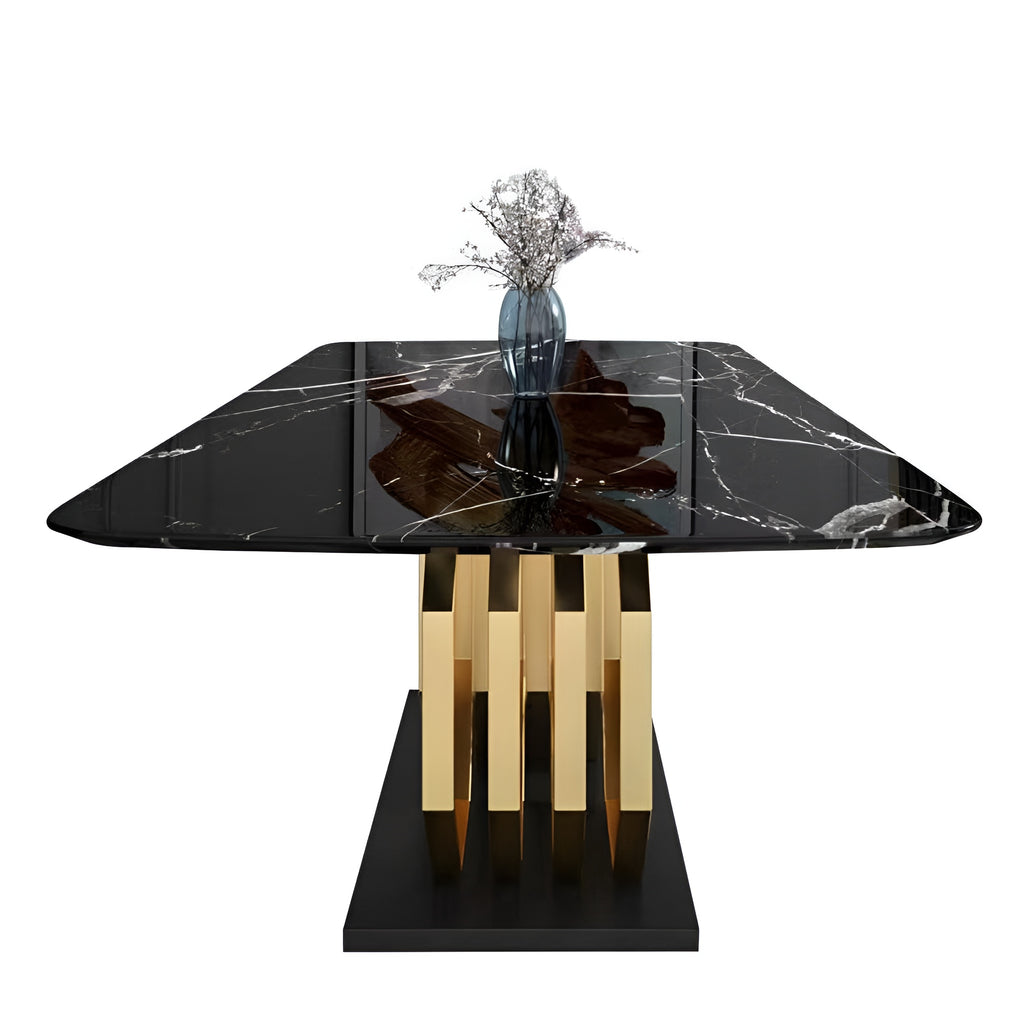 Lixra Matte Rectangular Modern Marble Dining-Table