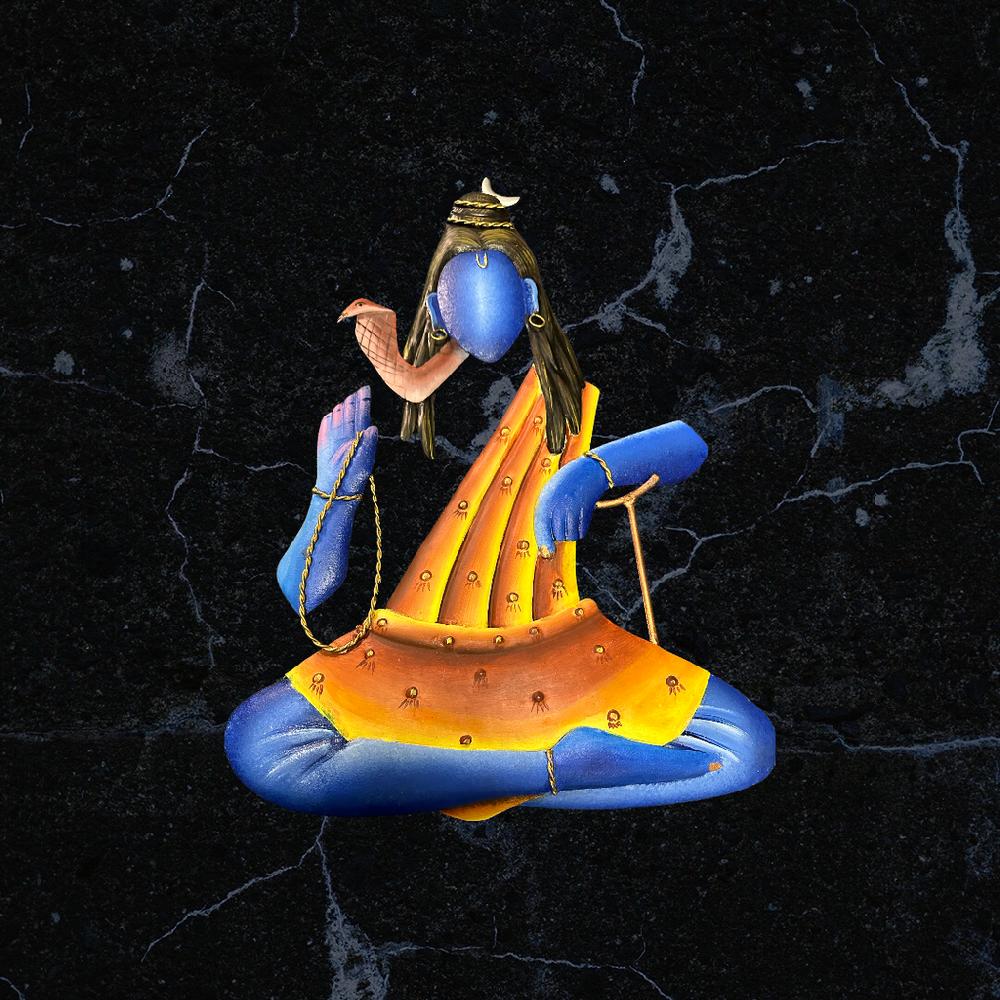 Lixra Meditating Idol Metal Wall Decor