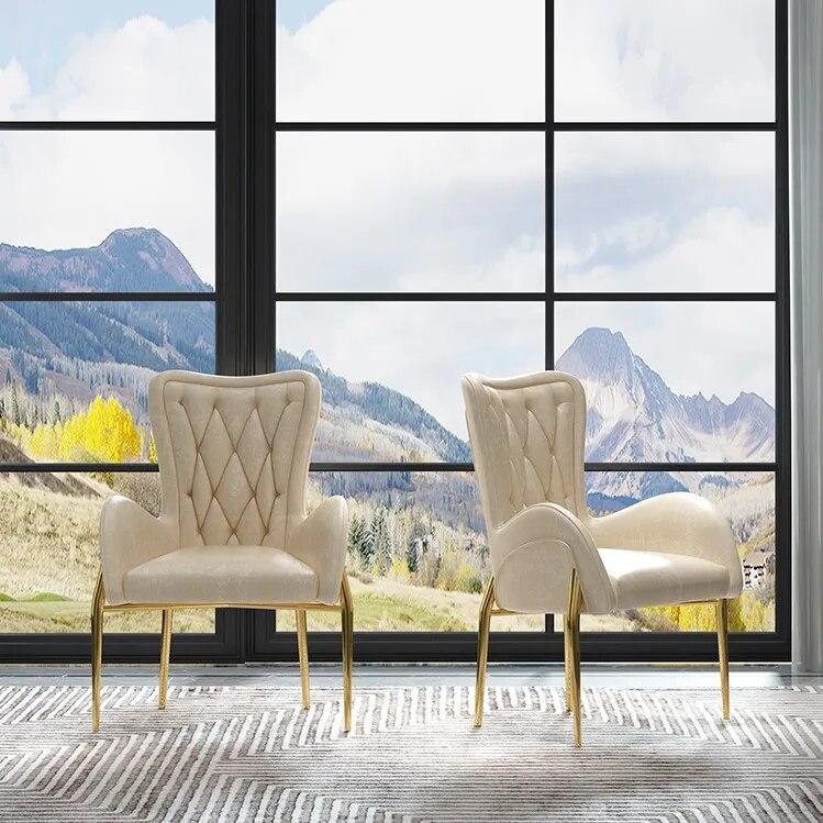 Lixra Metal Base Marble Dining Table-Set