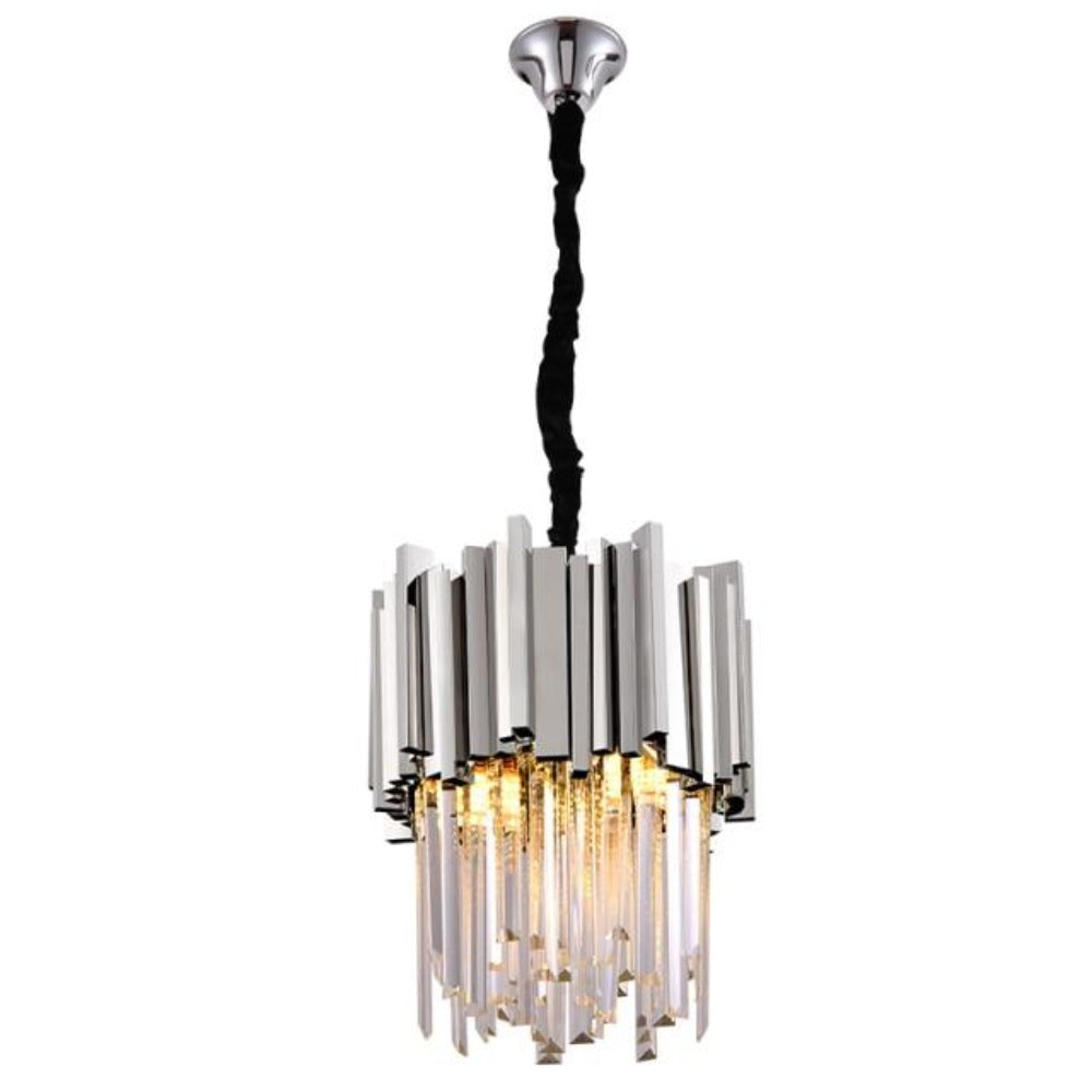 Lixra Metal Finish Twirl Crystal Pendant