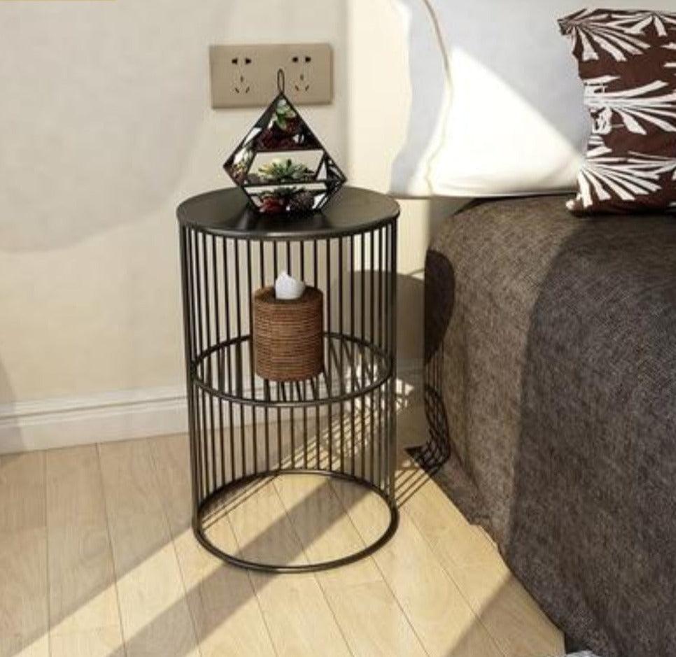 Lixra Metal Round Minimalist Side Table
