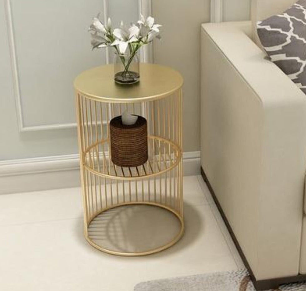 Lixra Metal Round Minimalist Side Table