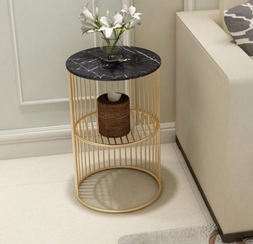 Lixra Metal Round Minimalist Side Table
