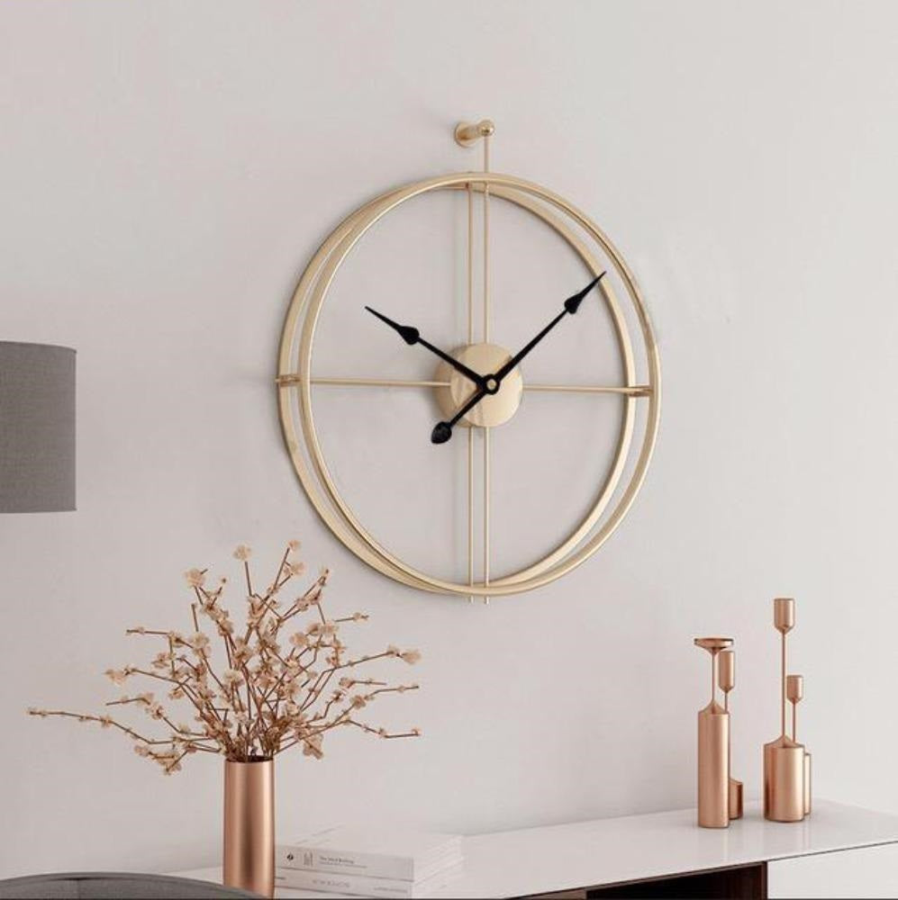 Lixra Metal Round Shaped Hanging Wall Clock