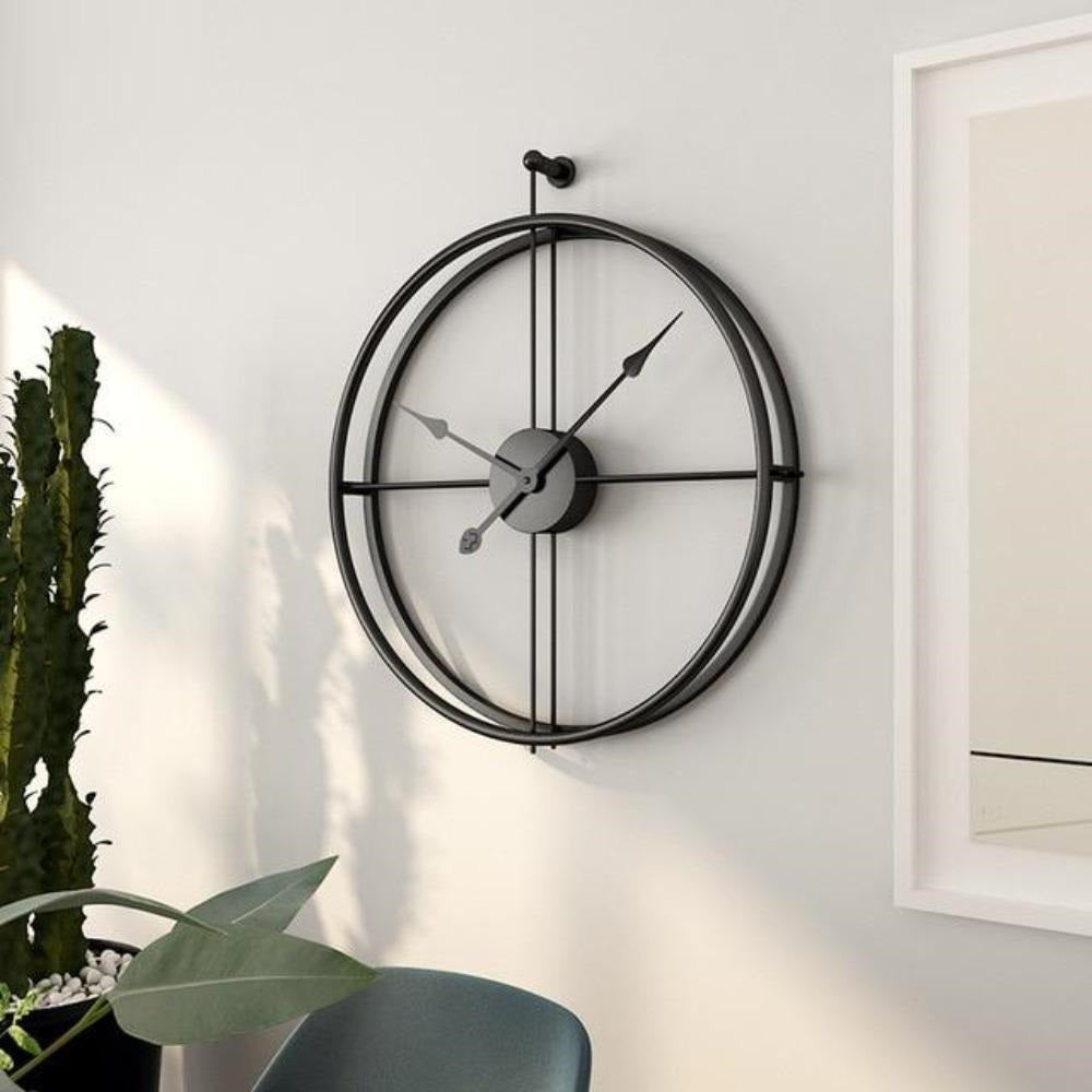 Lixra Metal Round Shaped Hanging Wall Clock