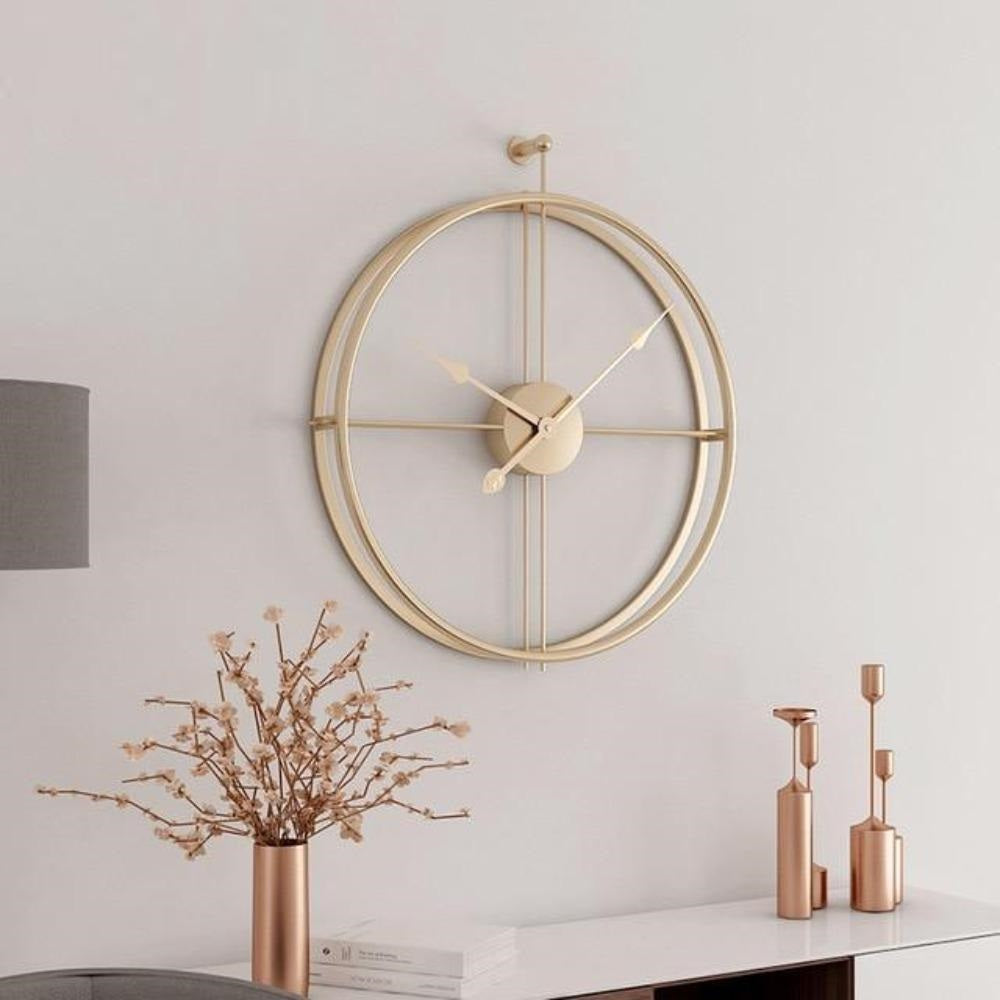 lixra Metal Round Shaped Hanging Wall Clock