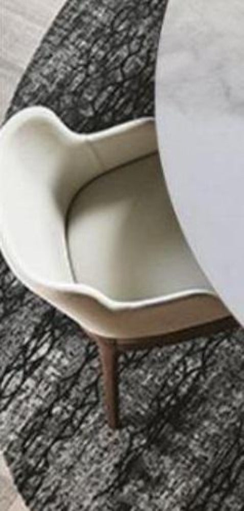 Lixra Metallic Finish Marble Dining Table Set