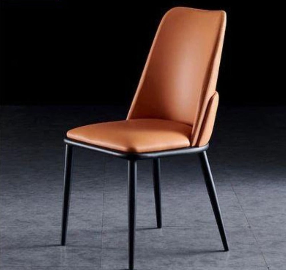 Lixra Mid-Century Modern Leather Dining Chair