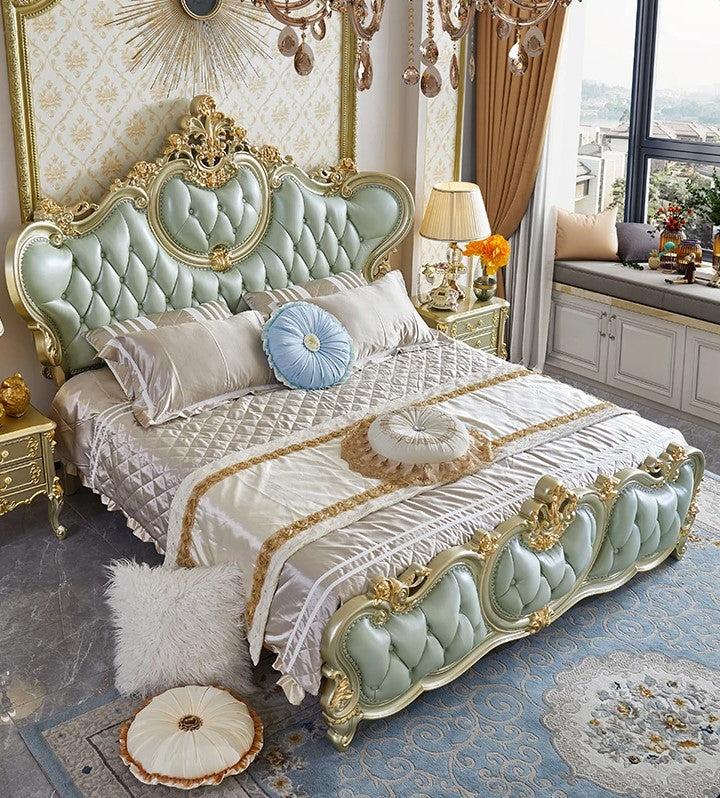 lixra Milan-European Bed with Leather Finish