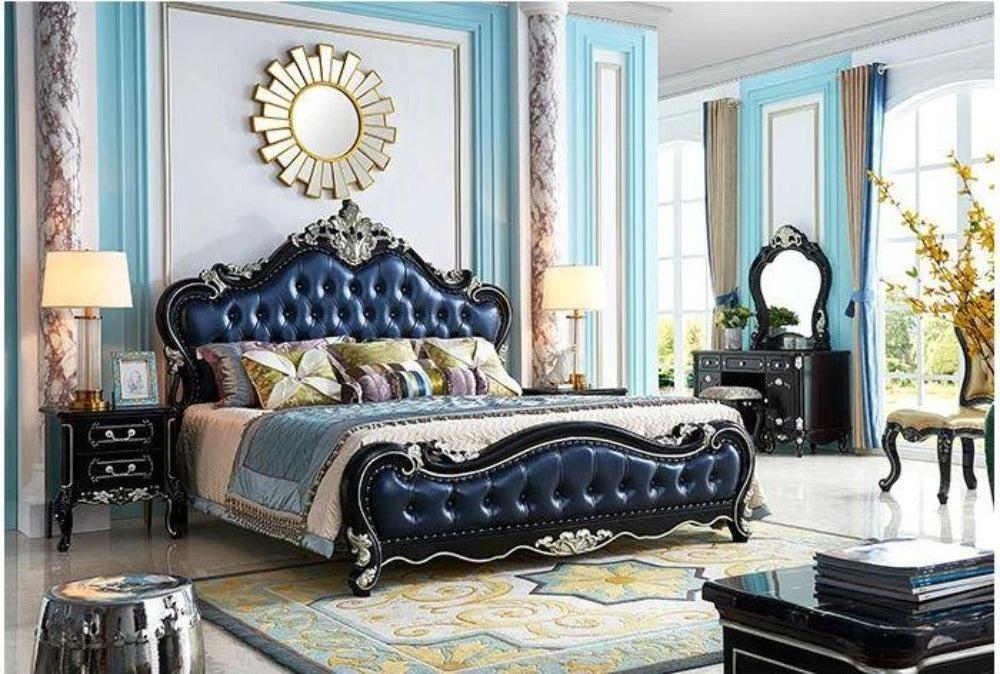 Lixra Milan European Design Tufted Leather Bed