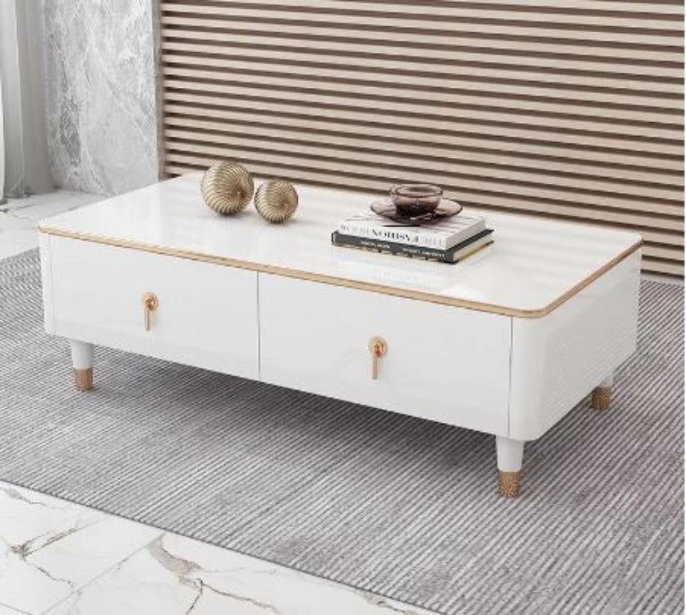 Lixra Minimalist Wooden Finish Coffee Table