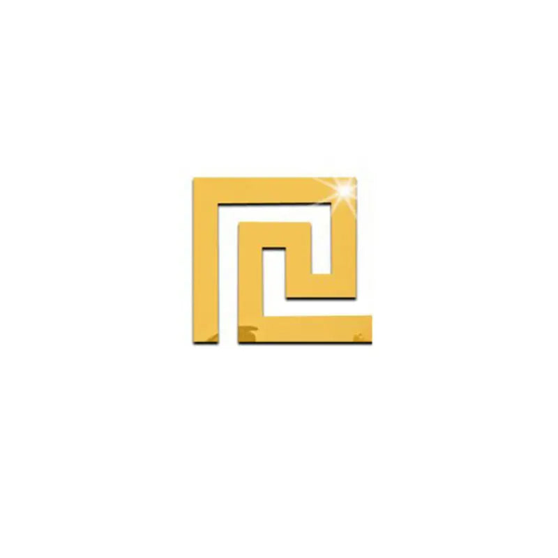 lixra Mirrored Acrylic Tiles Wall Stickers