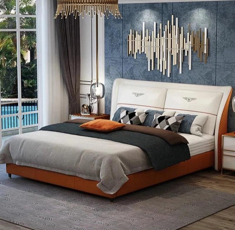 lixra Moderate Design Exclusive Leather Bed