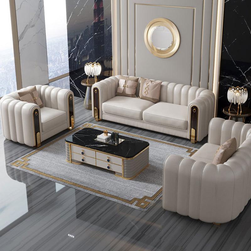 Lixra Modern 3-Piece Luxurious Leather Sofa Set