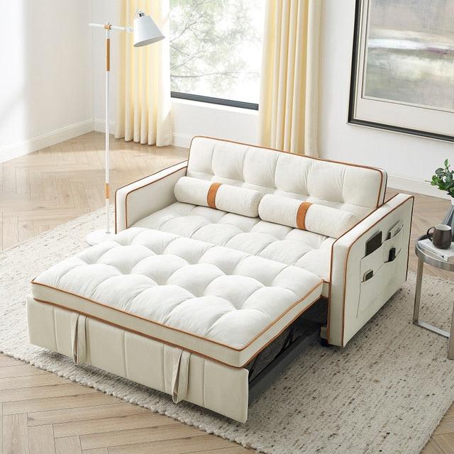 Lixra Modern Adjustable Velvet Sofa Bed