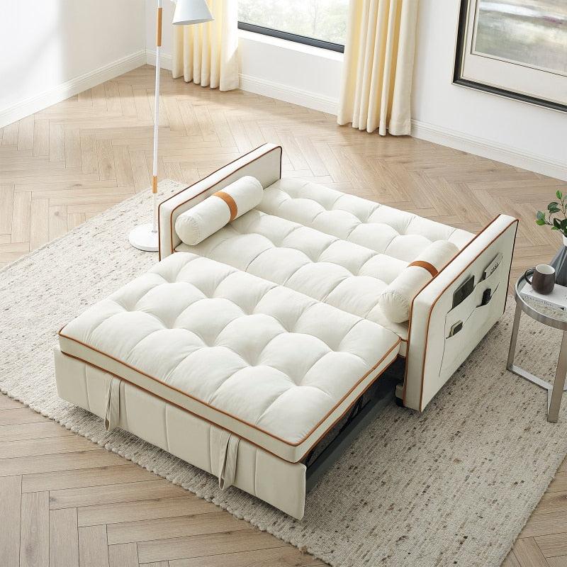 Lixra Modern Adjustable Velvet Sofa Bed