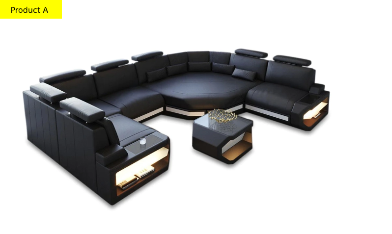 Lixra Modern And Luxurious Leather Sectional Sofa