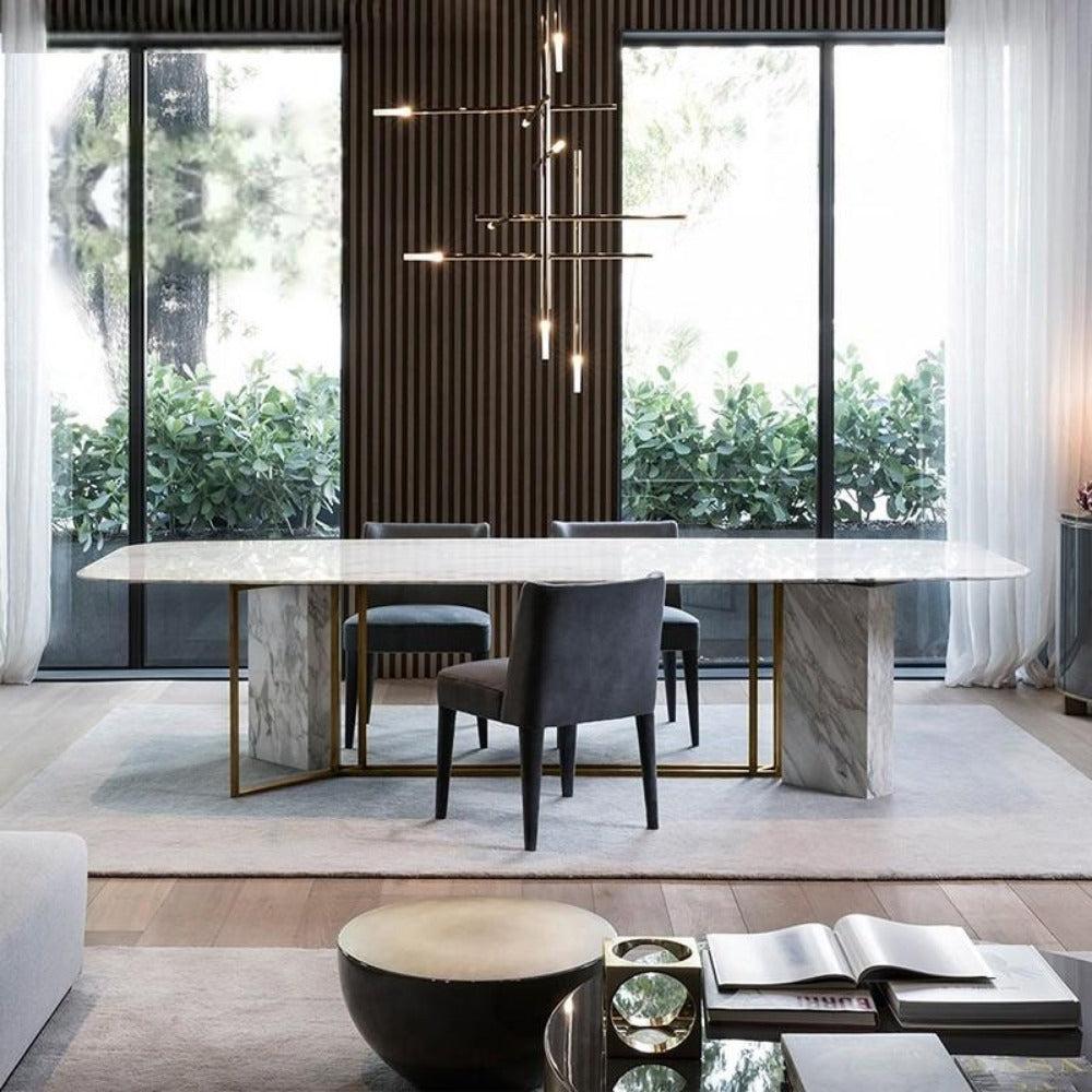 Lixra Modern Appealing Marble Dining Table