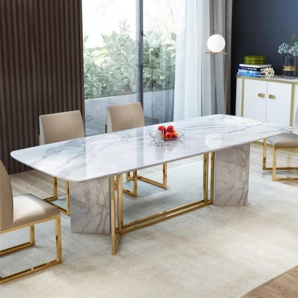 lixra Modern Appealing Marble Dining Table