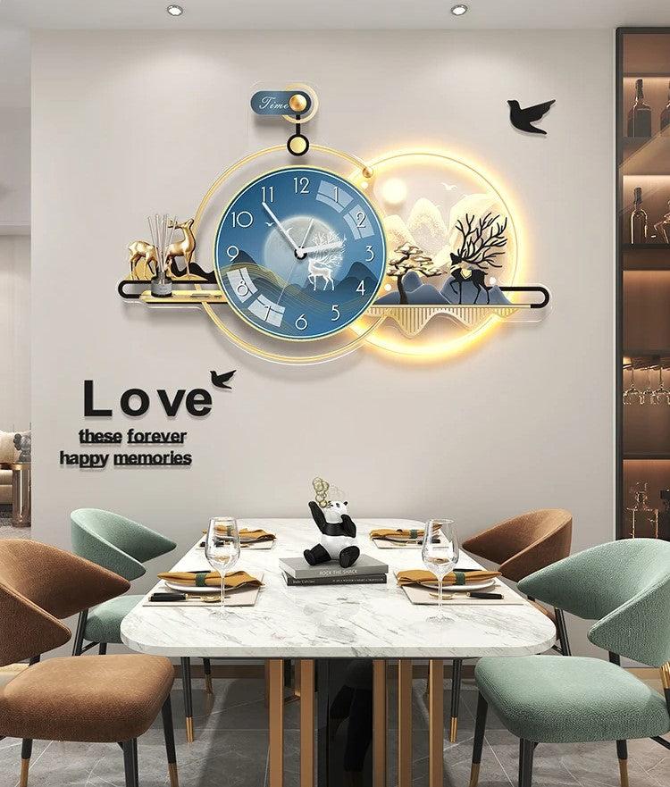 Lixra Modern Art-Wall Clock With Storage